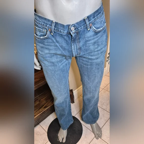 7 For All Mankind Men's Light Blue Bootcut Jeans - Picture 2 of 11